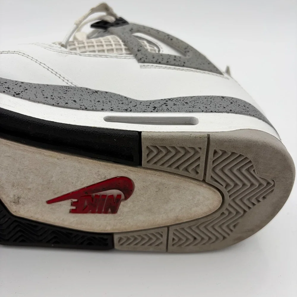 Air Jordan 4 Cement Shoes 2025 White Black Gray Red Mens 9 FV5029-100